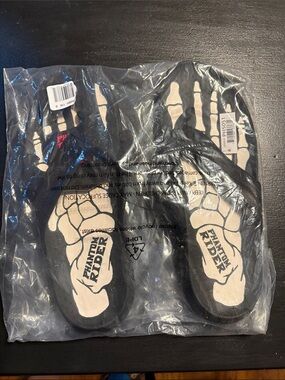 Double H Black Slides with Skeleton Insole & Bottom Phantom Rider Brand New